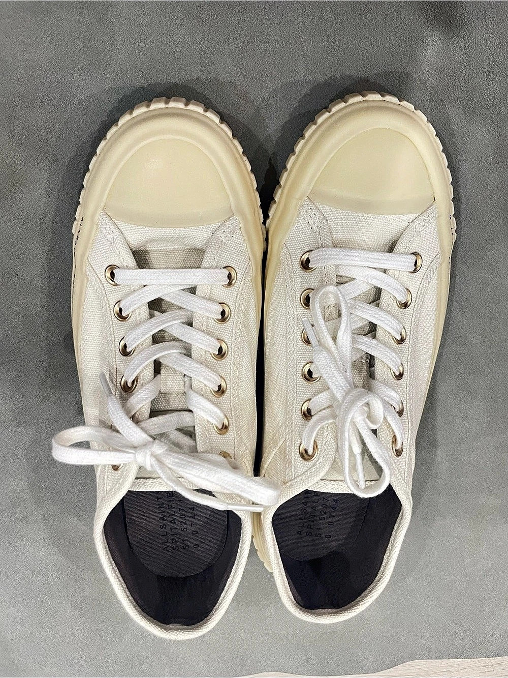 All saints Canvas Sneakers Cream US 7